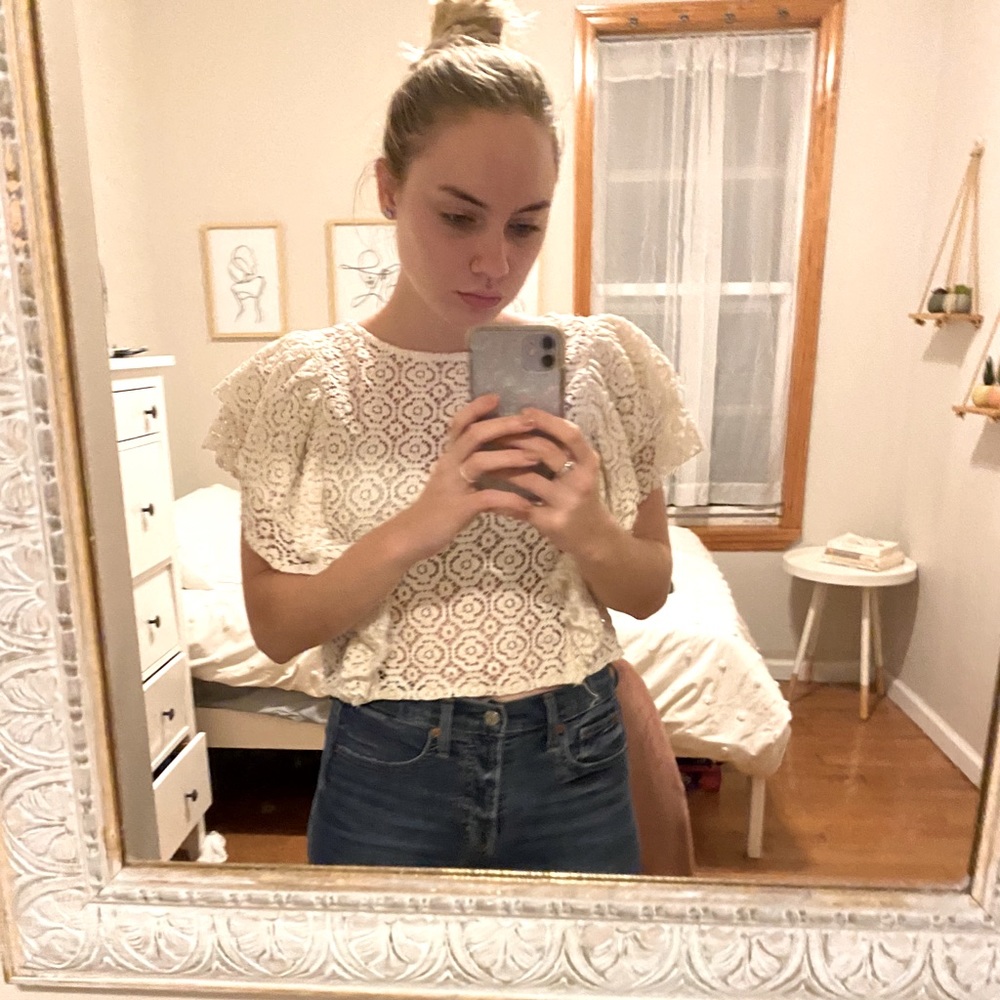 White lace Zara Blouse